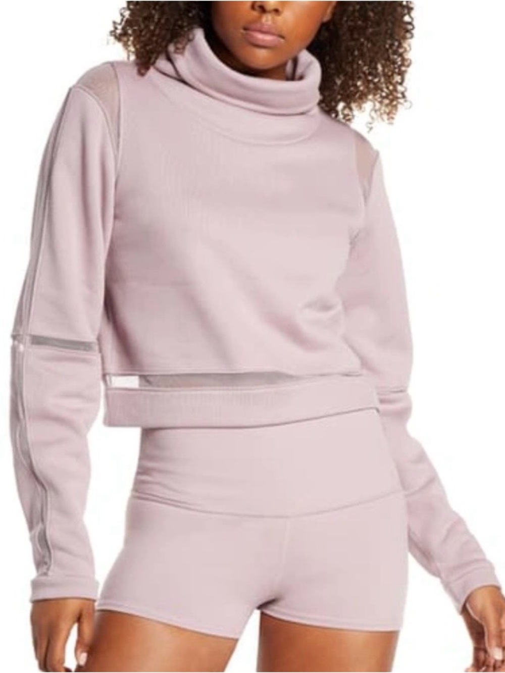 ALO Yoga lavender Cropped Turtleneck Sweater
